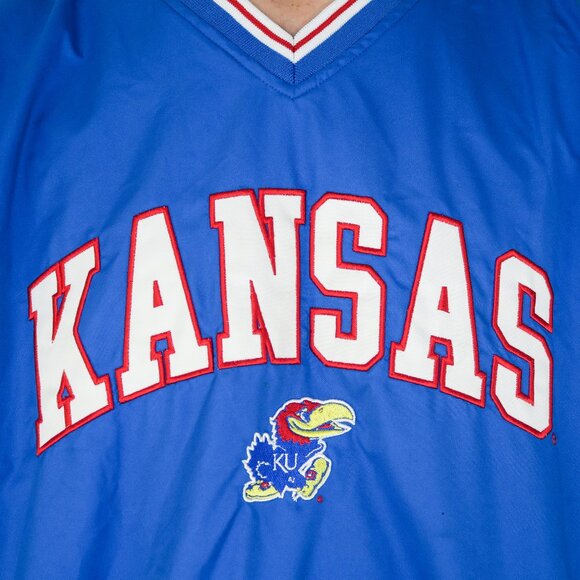 Vintage 90s Pro Player Kansas Jayhawks Pullover Windbreaker - Picture 3 of 10